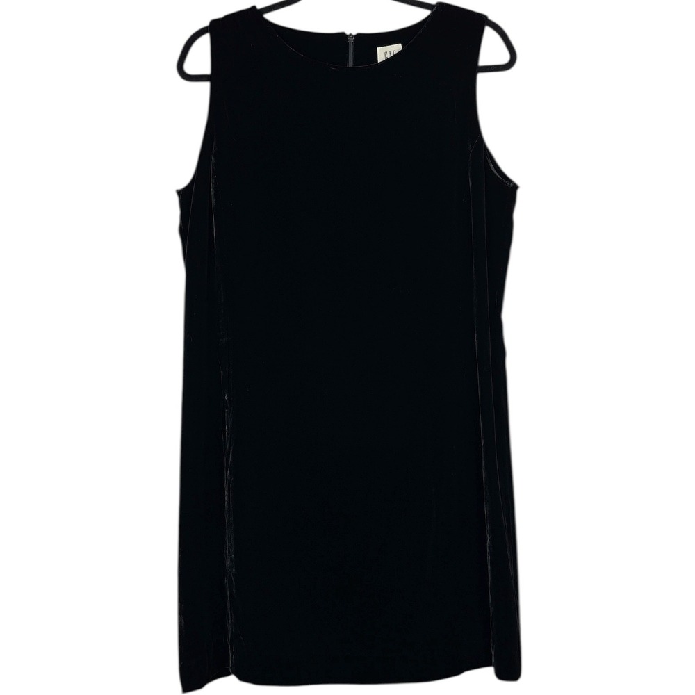 GAP Velvet Dress Women's Size 10 Black Vintage Style‎ Elegant Party Cocktail